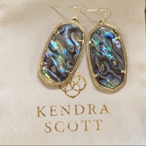 Kendra Scott Danielle Gold Statement Earrings In Abalone Shell